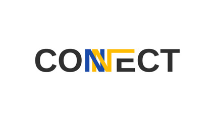 Connect Logo Modern Design - Business, Corporate, and Digital Connection Symbol