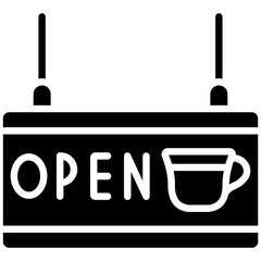 Cafe Open Sign Icon