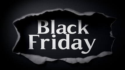 Black Friday: A symbolic image unveiling the highly anticipated shopping event, with the words 'Black Friday' strikingly displayed against a dynamic dark background.