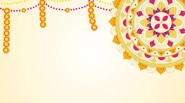 "Indian Festival Background Animation | Mandala Rangoli & Floral Decoration Video for Diwali, Navratri, Wedding"
