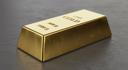 Gold bar with 999 fine marking