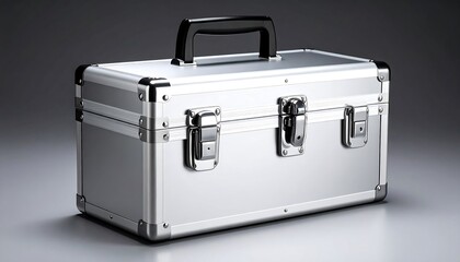 Metal tool box, studio shot