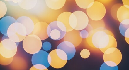 Vibrant abstract background featuring colorful bokeh light circles, perfect for celebrations, holidays, or dreamy designs.
