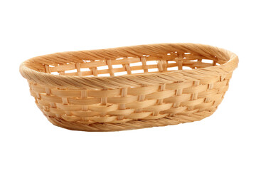 Obraz premium Oval woven basket, light beige color