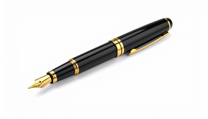 Naklejka premium black pen on the white 