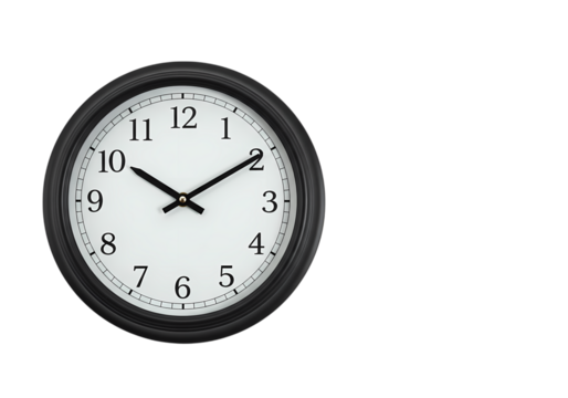 Classic Round Wall Clock Elegant Timepiece for Home Decor isolated on transparent background