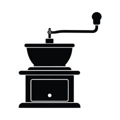 Coffee Grinder Machine Silhouette Design