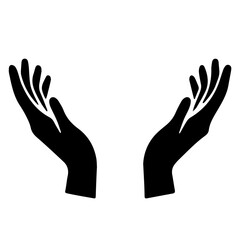 Obraz premium hands vector silhouettes