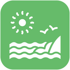 Sunset On Beach Icon