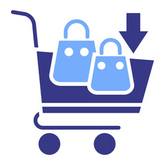 Buying Flat Blue Icon