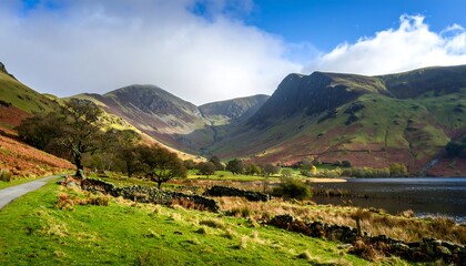 Obraz premium Scenic mountain lake vista (2)