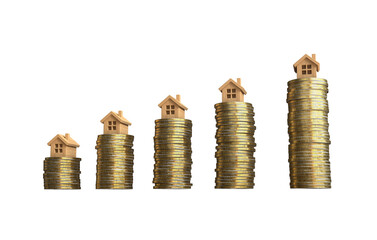 Real estate investment and financial growth concept on a transparent background, PNG file