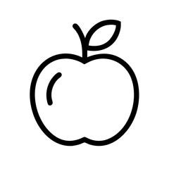 Apple fruit vector icon illustration, healthy food, outline drawing, simple design, fresh fruit