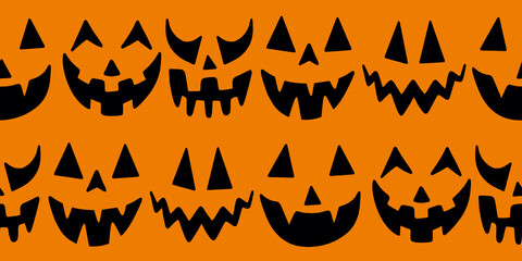 Halloween Jack-o'-Lanterns Repeat Seamless