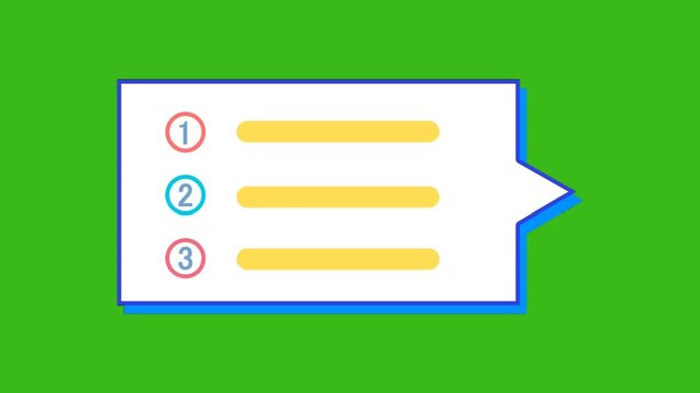 Animated checklist on green screen. Seamless loop. Ideal for to-do lists, task management, and productivity videos