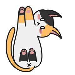 Obraz premium cute cartoon calico cat