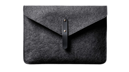 Grey felt laptop sleeve, minimalist design, studio shot, website product image