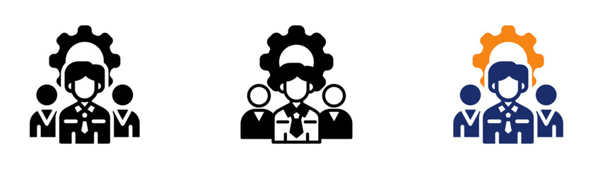 Board Of Directors Icon Collection Glyph & Mixed Style 