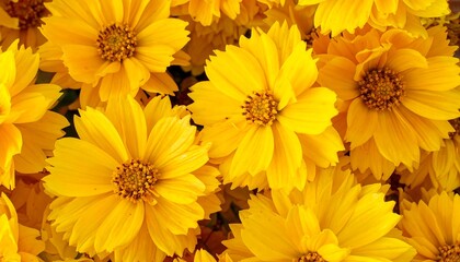 Close-up of bright yellow flowers