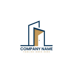 Modern Building Construction Logo Design