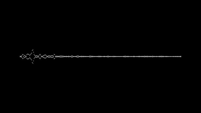 Audio waveform spectrum animation. Alpha channel, spectrum audio animation, Wave form Audio Isolated on transparent background. Audio spectrum wave effect, waveform beats