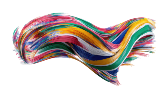 Abstract swirling ribbon, vibrant colors