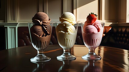 ice cream in a glass