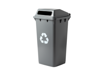 Grey Recycling Bin Sustainable Waste Management Solution for Public Spaces  Businesses isolated on transparent background