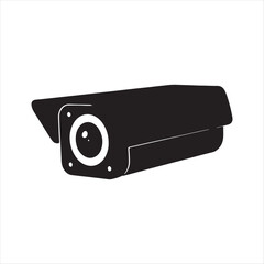 Surveillance Security Camera CCTV Solid Icon. This Flat Icon is suitable for infographics, web designs, mobile apps, UI, UX, and GUI design.