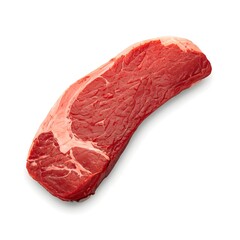  Single Raw Fresh Beef Steak isolate on white