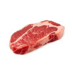  Single Raw Fresh Beef Steak isolate on white