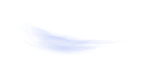 Blue Air Flow Wave with Swirl and Motion Blur on Transparent Background