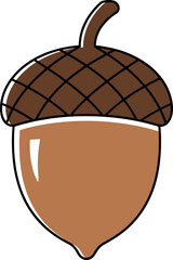 Cartoon Acorn Illustration
