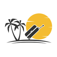Travel and vacation logo icon illustration