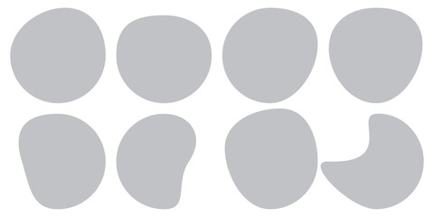 Blobs icon. Rock black icons. Drops or stone silhouettes. Vector set of black blobs . Organic blob shapes collection .