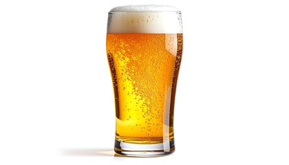 Refreshing beer in glass
