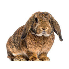 Untitled design - Brown lop earred rabbit sitting down (2)