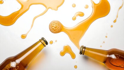 Spilled beverage art overhead