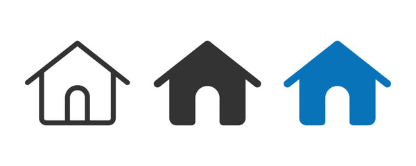 House icon set. Home icon vector. Real estate house icon. Vector illustration
