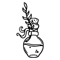 witchcraft and alchemy potion drawing