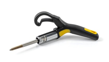 A precision tool, black and yellow
