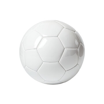 A perfectly round, solid white soccer ball