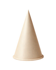 Light beige, cone-shaped object