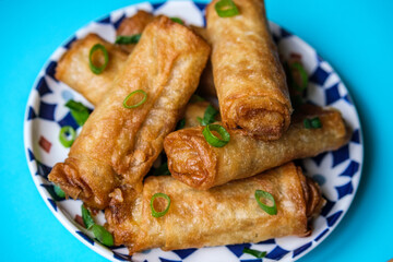 Classic Chinese Style Crispy Vegetable Spring Rolls