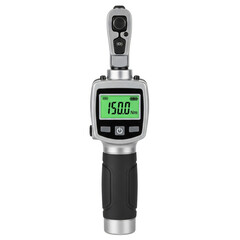Digital torque wrench with lcd display isolated on transparent background