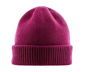 Deep burgundy knitted beanie