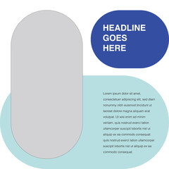 round edge social media template eps