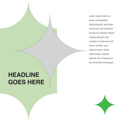 star shape social media template eps