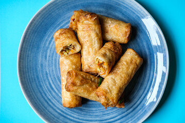 Classic Chinese Style Crispy Vegetable Spring Rolls