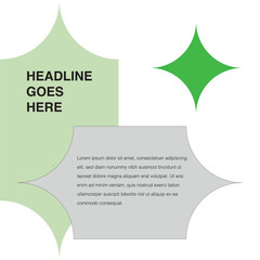 star shape social media template eps